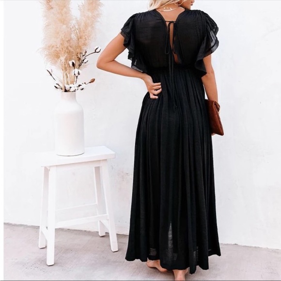 CLOSEOUT FIRM 🌸NEW! Bohemian Long Gauze Maxi Peasant Dress - Picture 8 of 8